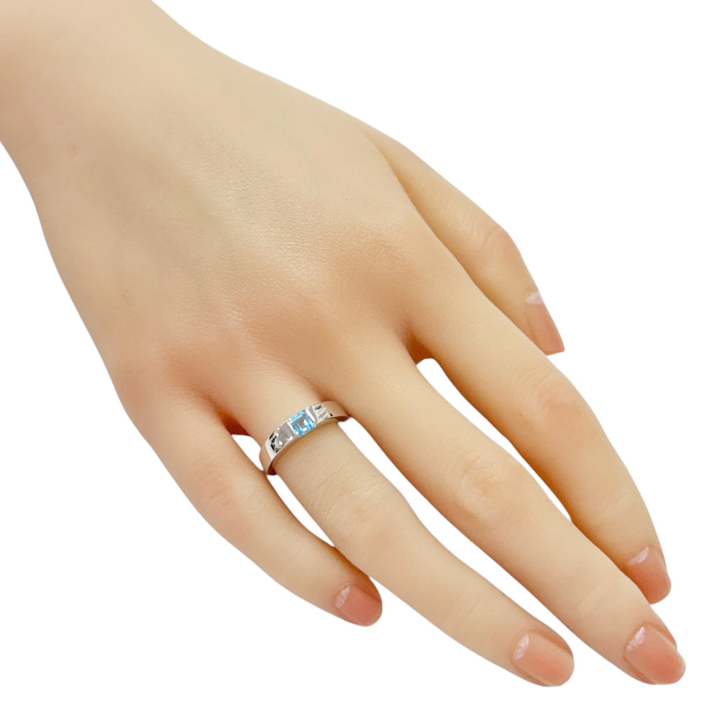 リング 指輪 10.5号 18金 ブルートパーズ 0.41ct レディース