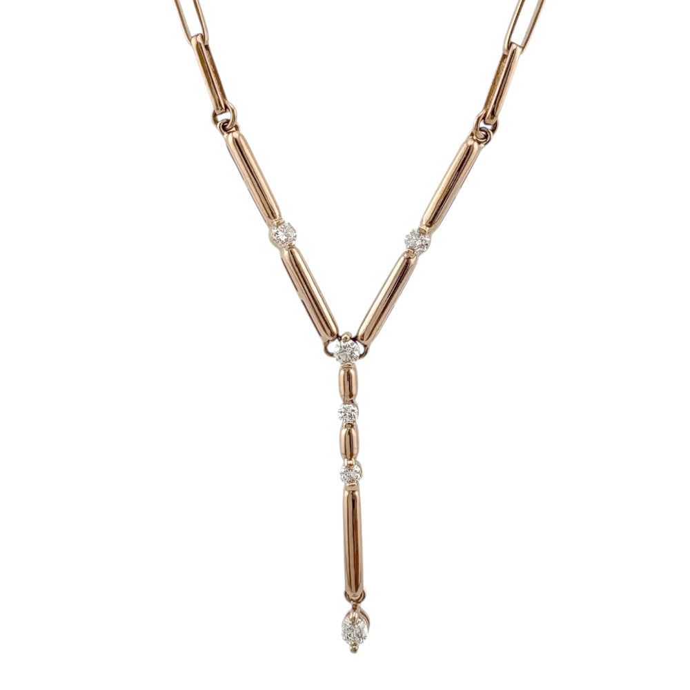 K18 ピンクゴールド　ダイヤモンド　ネックレス K18ピンクゴールド シンプルダイヤモンドネックレス(0.3ct)60