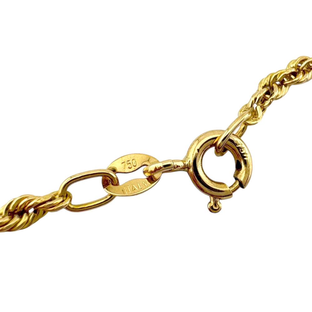 イタリア ネックレス 18金 K18イエローゴールド レディース 中古