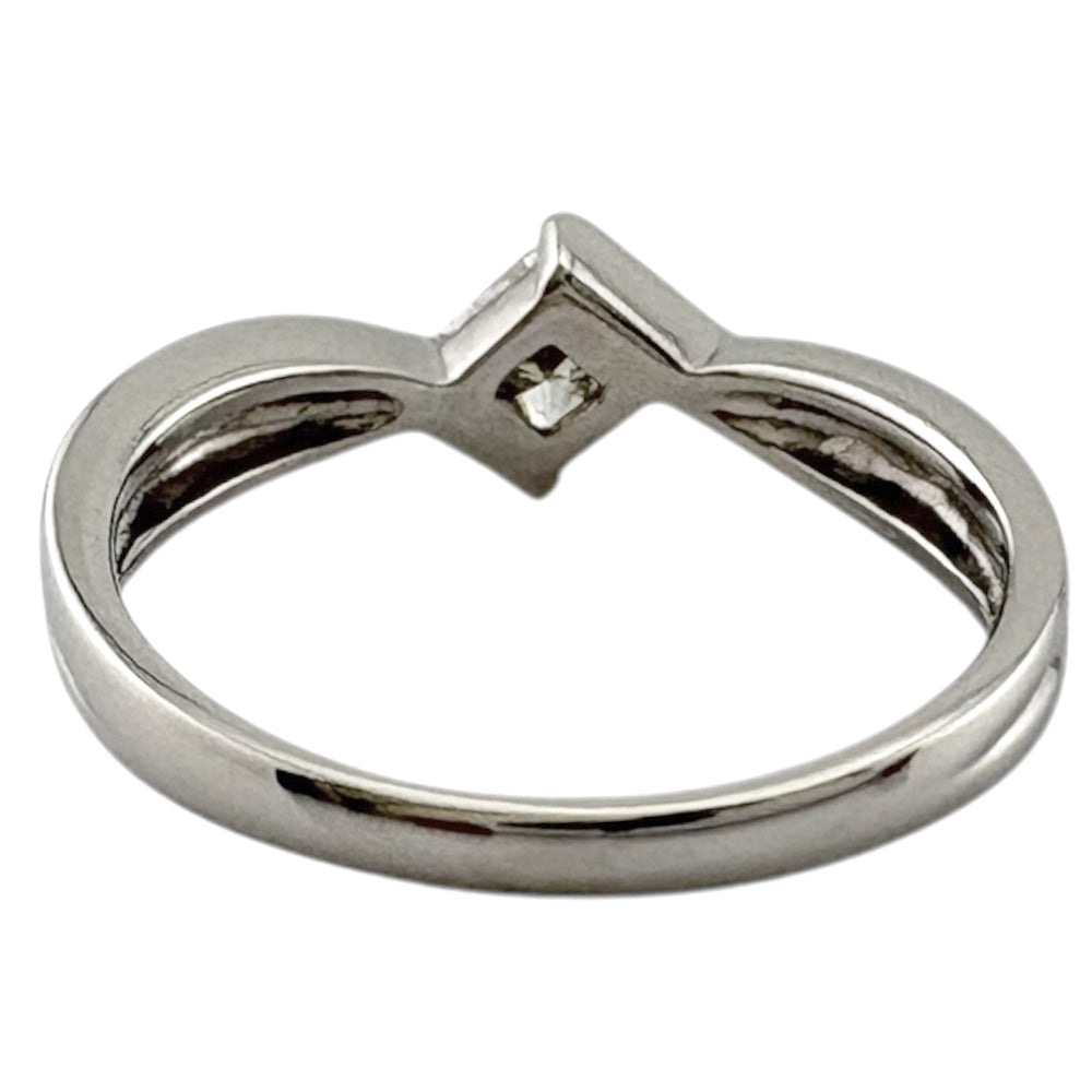 リング 指輪 8号 Pt900プラチナ ダイヤモンド レディース 中古