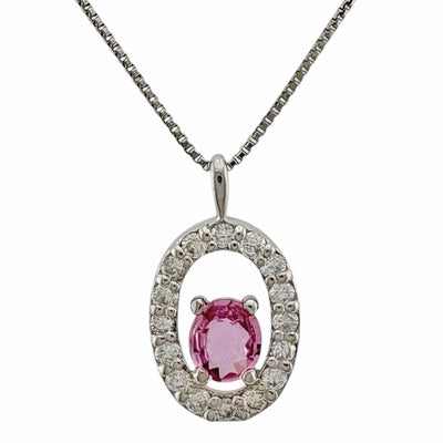 激安！早者勝ち! 天然ピンクサファイア ダイヤモンド PT850刻印 ネックレス 早い者勝ち! 天然サファイア ダイヤモンド PT850刻印 ネックレス