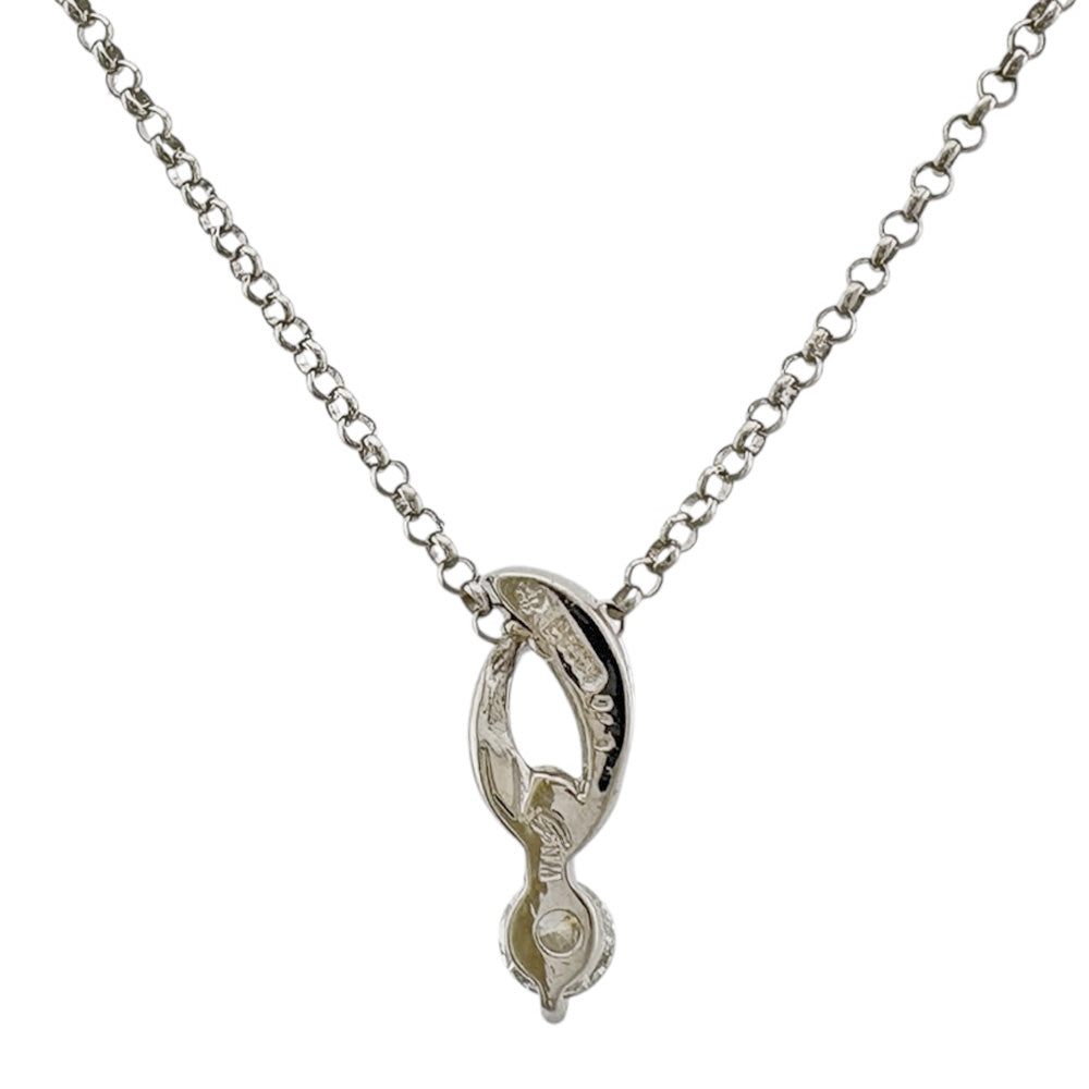 Pt850 ネックレス　中古品　昭和レトロ 18金 プラチナ850 無垢 コンビ ネックレス 50cm / K18 Pt850 necklace