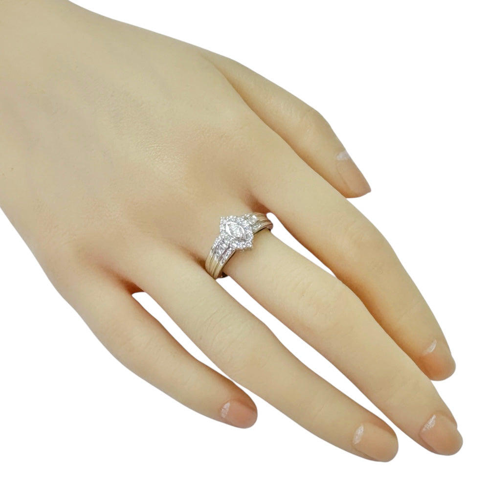 pt900 k18 ダイヤリング　　　17号 リング 指輪 17号 Pt900プラチナ ダイヤモンド レディース 中古