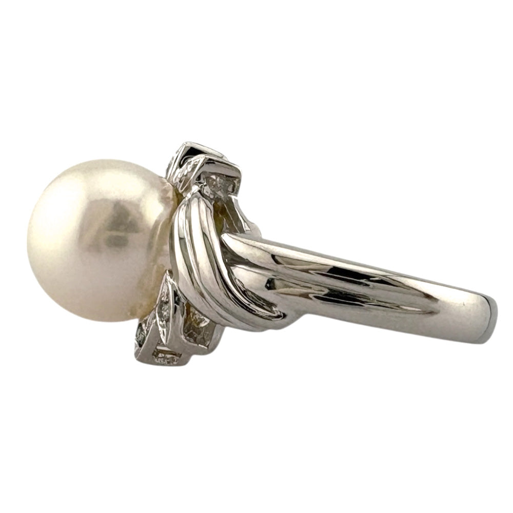 美品　ジュエリーKANDA プラチナパールリング　PT850 サイズ7号♪ 美品 ジュエリーKANDA プラチナパールリング PT850 サイズ7号♪ 18金