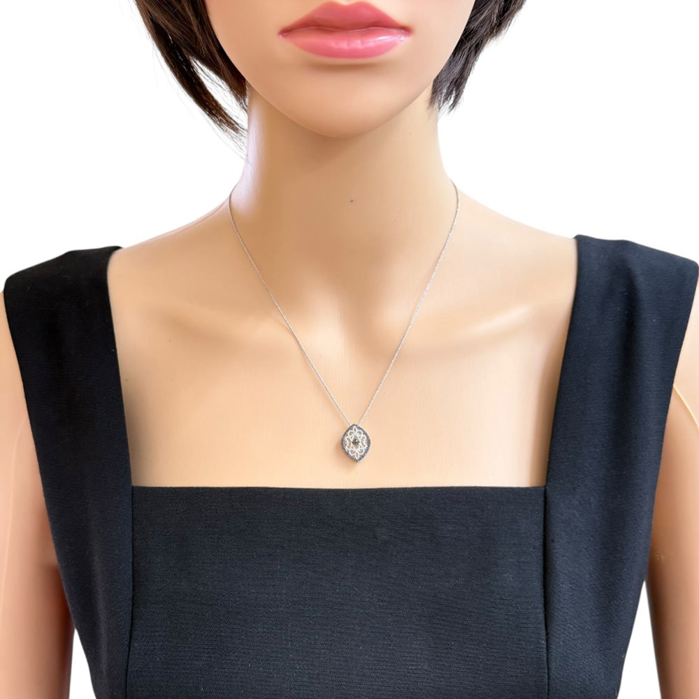 k18ホワイトゴールドダイヤネックレス K18ホワイトゴールド/K14ホワイトゴールド鑑別書付ダイヤモンド