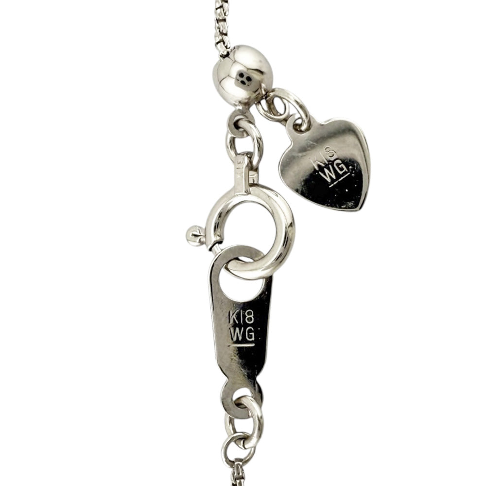 ネックレス 18金 K18ホワイトゴールド ダイヤモンド レディース 中古