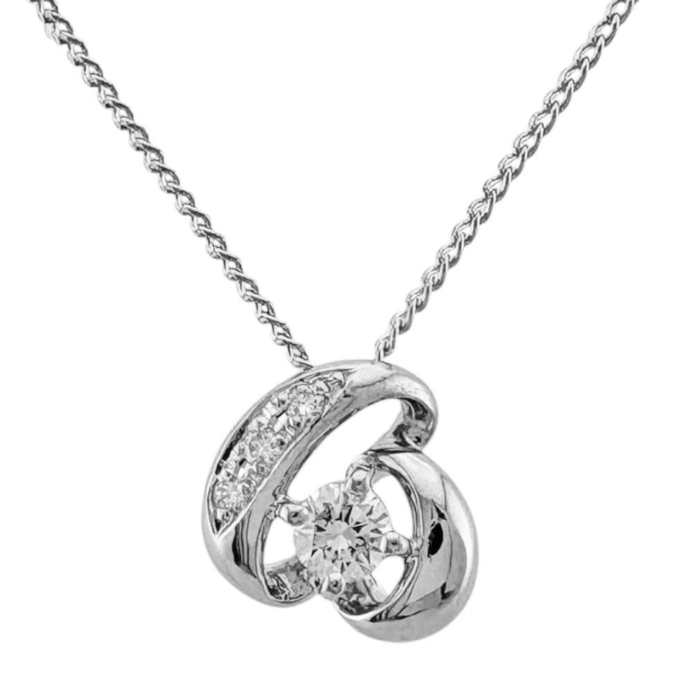 ネックレス Pt850プラチナ ダイヤモンド レディース 中古