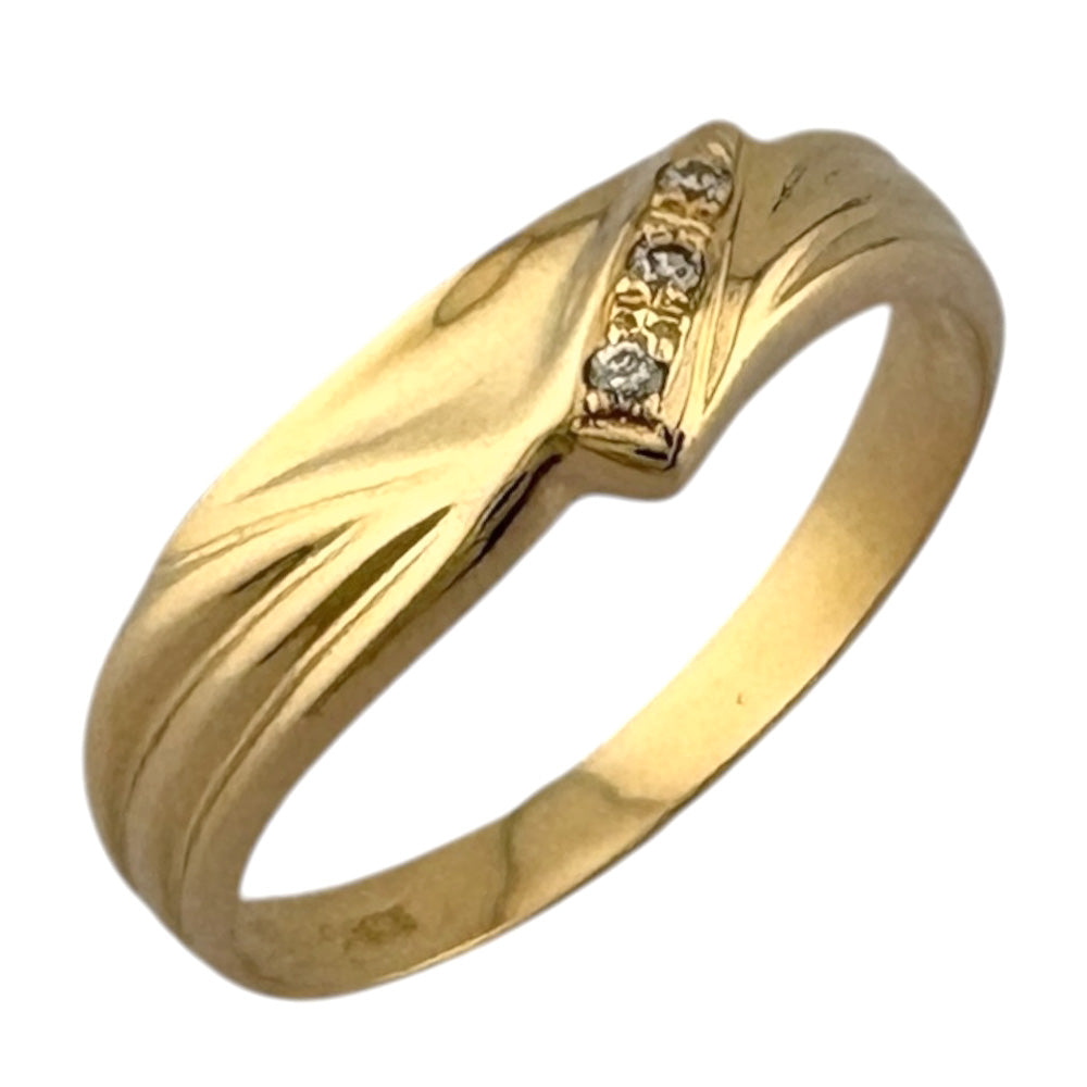 K18 指輪 ゴールド 美品 リング 指輪 14号 18金 K18イエローゴールド ダイヤモンド