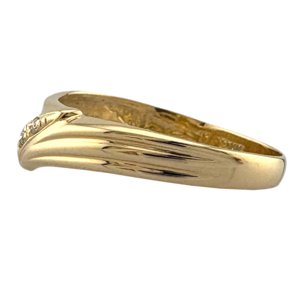 【 新品 未使用 】18金リング 指輪 リング 指輪 12.5号 18金 K18イエローゴールド ダイヤモンド