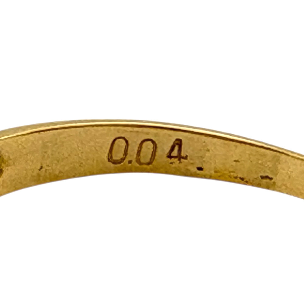 K18 18金　12号　リング　46 リング 指輪 12号 18金 K18イエローゴールド パール レディース