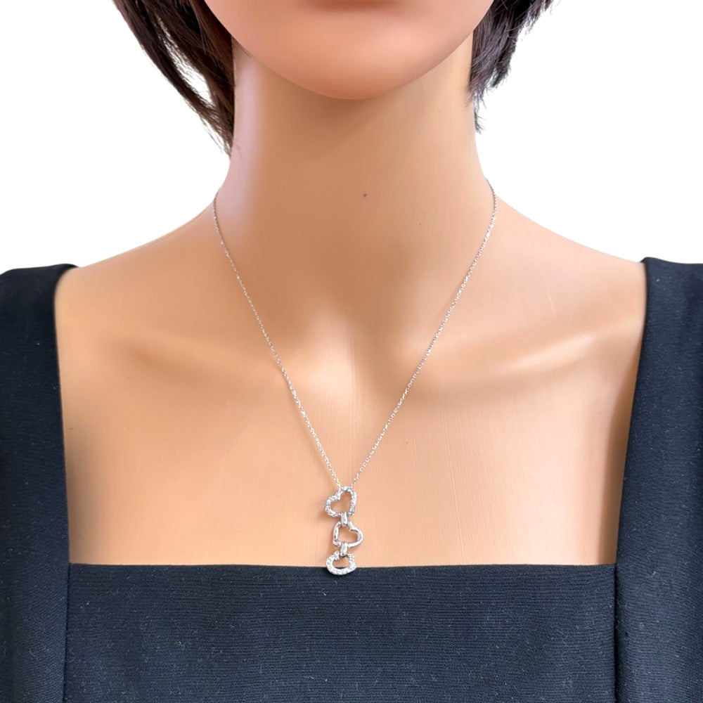 Ｋ18ホワイトゴールド　ダイヤモンドネックレス ネックレス 18金 K18ホワイトゴールド ダイヤモンド レディース