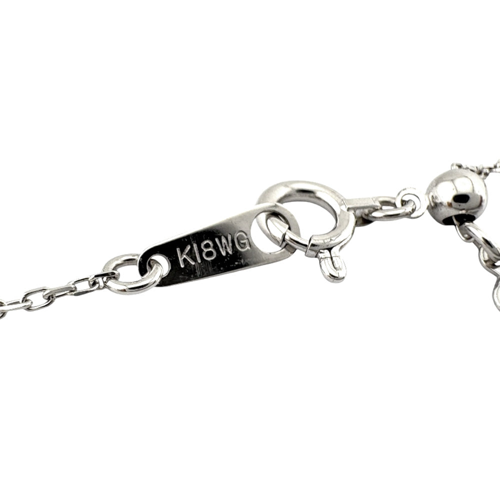 K18 WG チャーム ネックレス 18金ホワイトゴールド ダイヤモンド