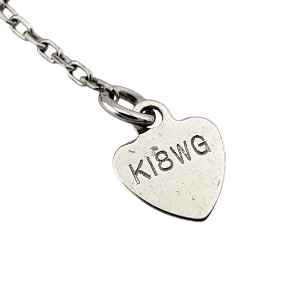 K18 WG チャーム ネックレス 18金ホワイトゴールド ダイヤモンド