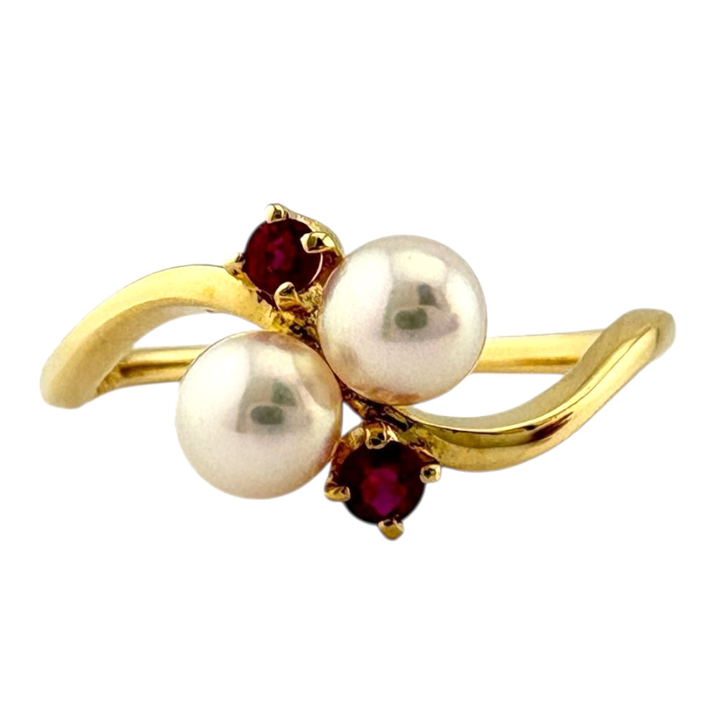 リング 指輪 10号 18金 K18イエローゴールド パール レディース