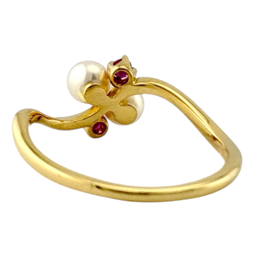 リング 指輪 10号 18金 K18イエローゴールド パール レディース 中古