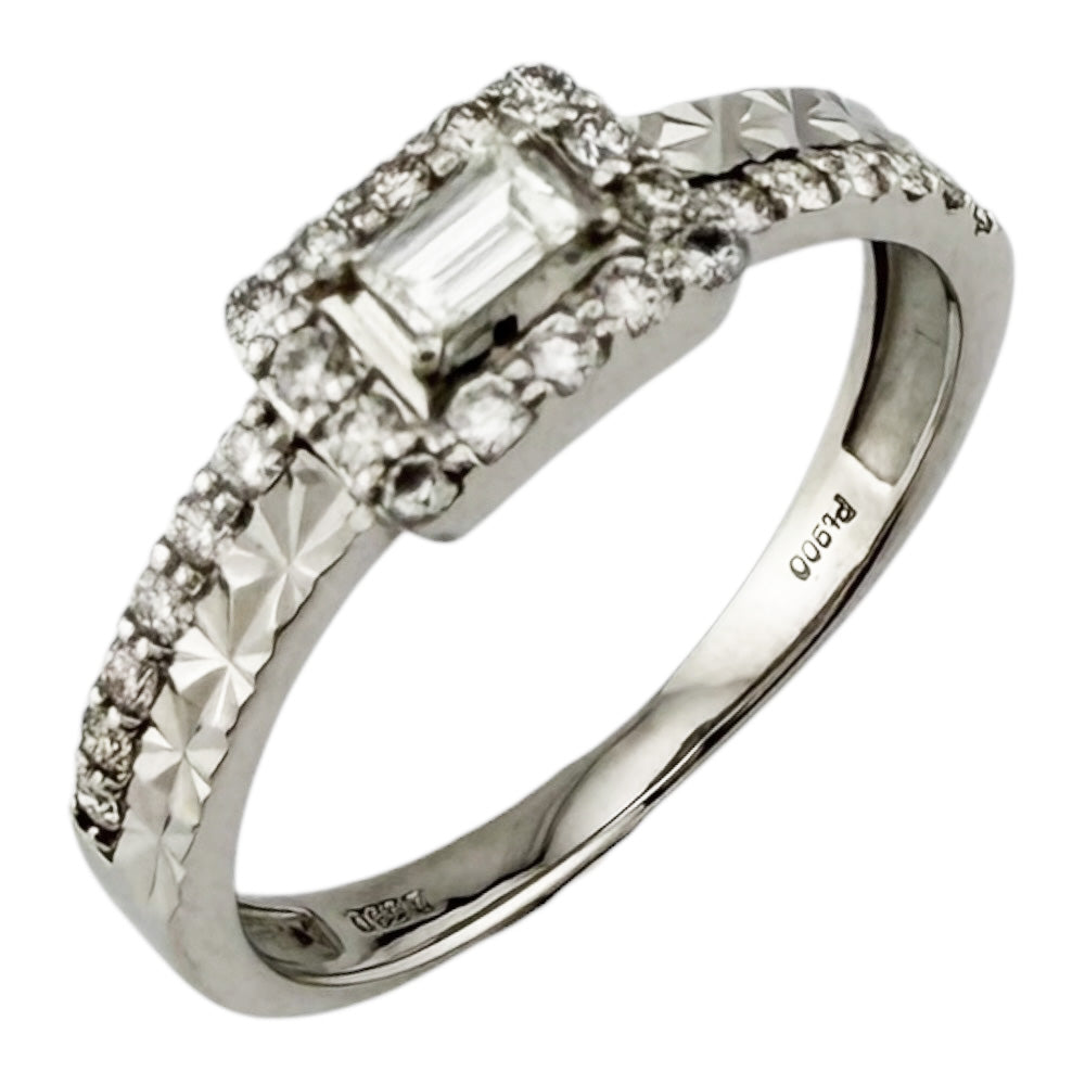 リング 指輪 12号 Pt900プラチナ ダイヤモンド 0.3ct レディース 中古