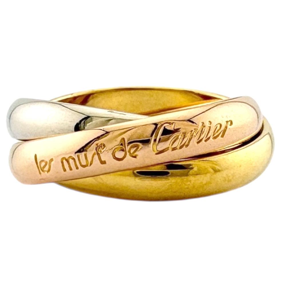 カルティエレディースリングk18刻印あり CARTIER(カルティエ)トリニティリング K18（750刻印）スリーカラー