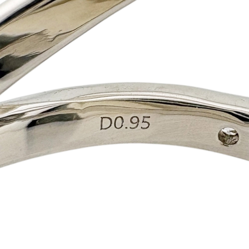 リ*モ様 Pt900 空枠 リング プラチナ 指輪 中古 パール用 ダイヤモンド リング 指輪 13号 Pt900プラチナ ダイヤモンド レディース 中古