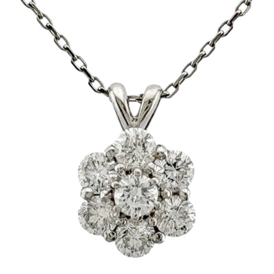 ネックレス Pt900プラチナ ダイヤモンド 1.14ct レディース 中古