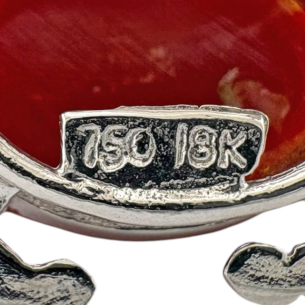 K18刻印　秀峰作　本珊瑚　雅　置物　共箱　55g 東Y8-0507☆2Fトニサ ブローチ 18金 K18ホワイトゴールド 珊瑚 レディース 中古 – 【公式