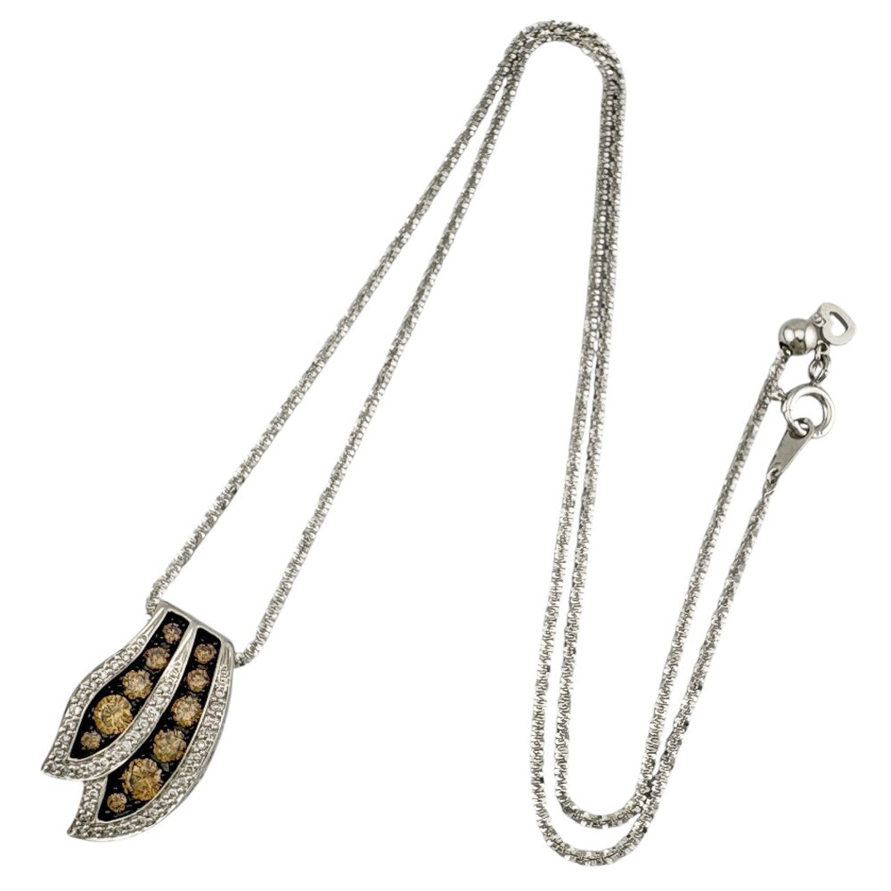 ネックレス 18金 K18ホワイトゴールド ダイヤモンド レディース 中古