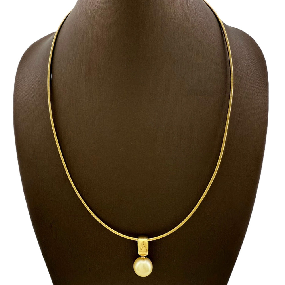 【最安値】k18ゴールド ネックレス ネックレス 18金 K18イエローゴールド パール レディース 中古