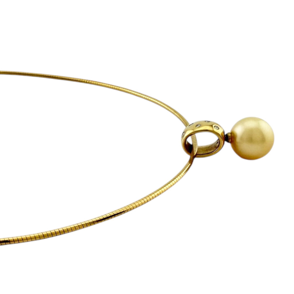 ネックレス 18金 K18イエローゴールド パール レディース 中古