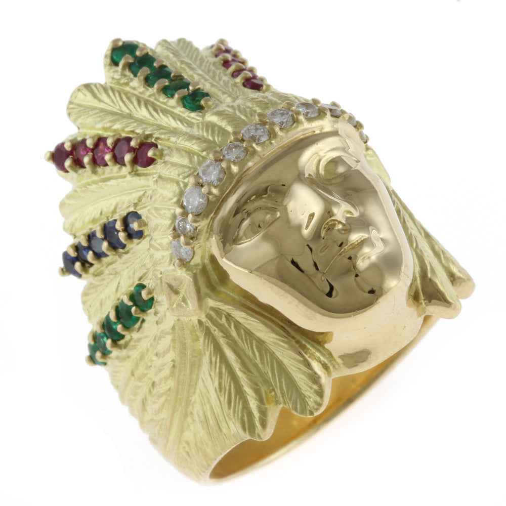 エスニック風✨ K18 18K アメジスト エメラルド 9号 指輪 K18GP