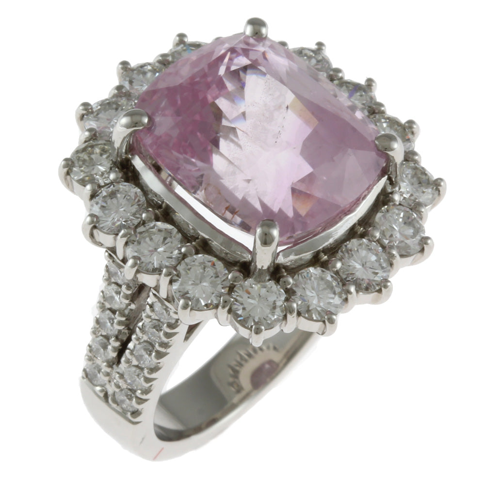 GIA パープルピンクスリランカ産サファイアリング Pt900 天然ダイヤモンド GIA パープルピンクスリランカ産サファイアリング Pt900 天然