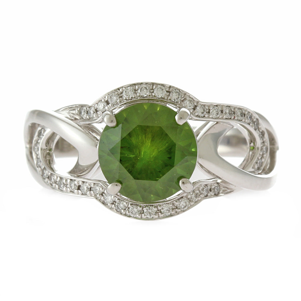 Ring, size 13, Pt900 platinum, demantoid garnet, ladies, [used] –  【公式】リサイクルキング オンラインショップ