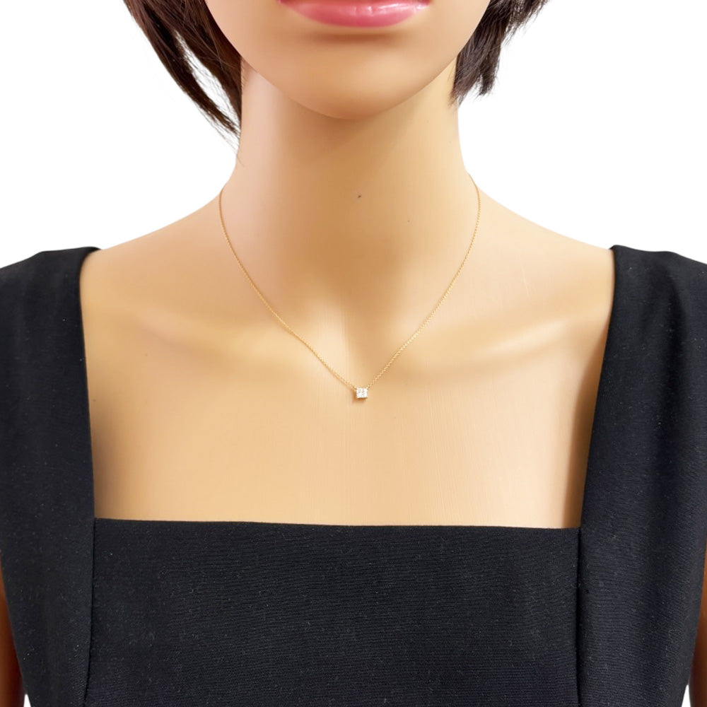 ネックレス 18金 K18イエローゴールド ダイヤモンド レディース