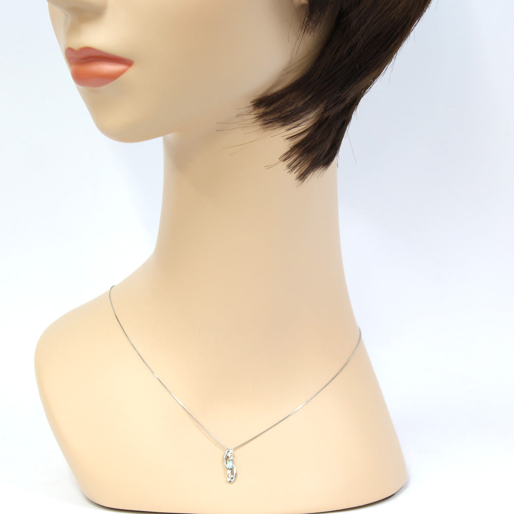 ネックレス 鑑別書付 パライバトルマリン ダイヤモンド プラチナ  