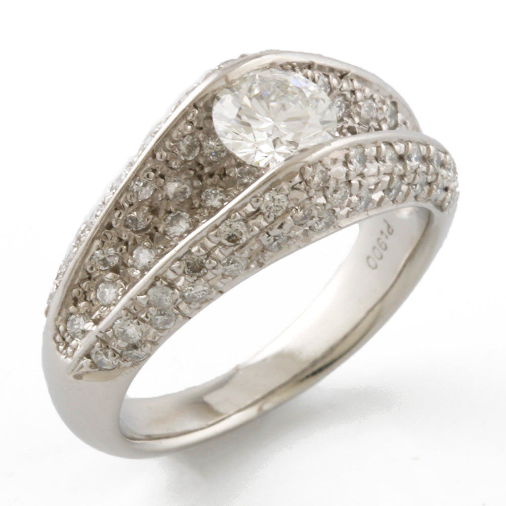 限界値下げ祭50-OF】 Pt900 リング 指輪 9号 パヴェ ダイヤモンド  