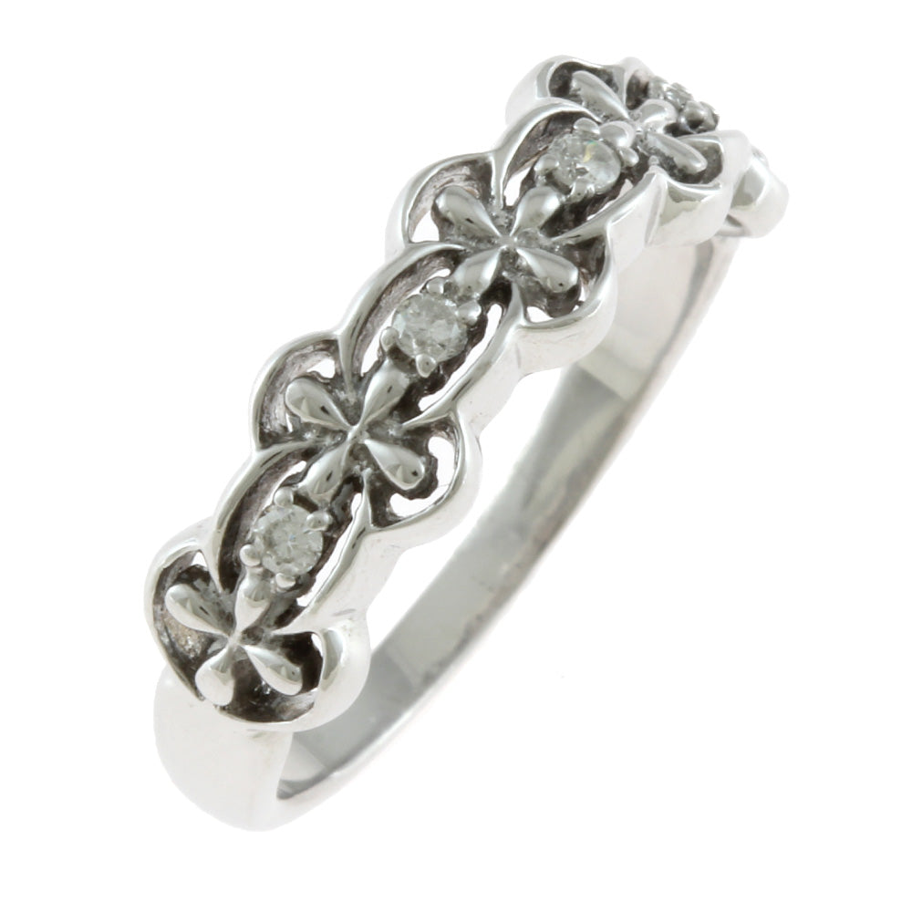 Limited Price Reduction Festival 4-OF] K18WG Ring Diamond