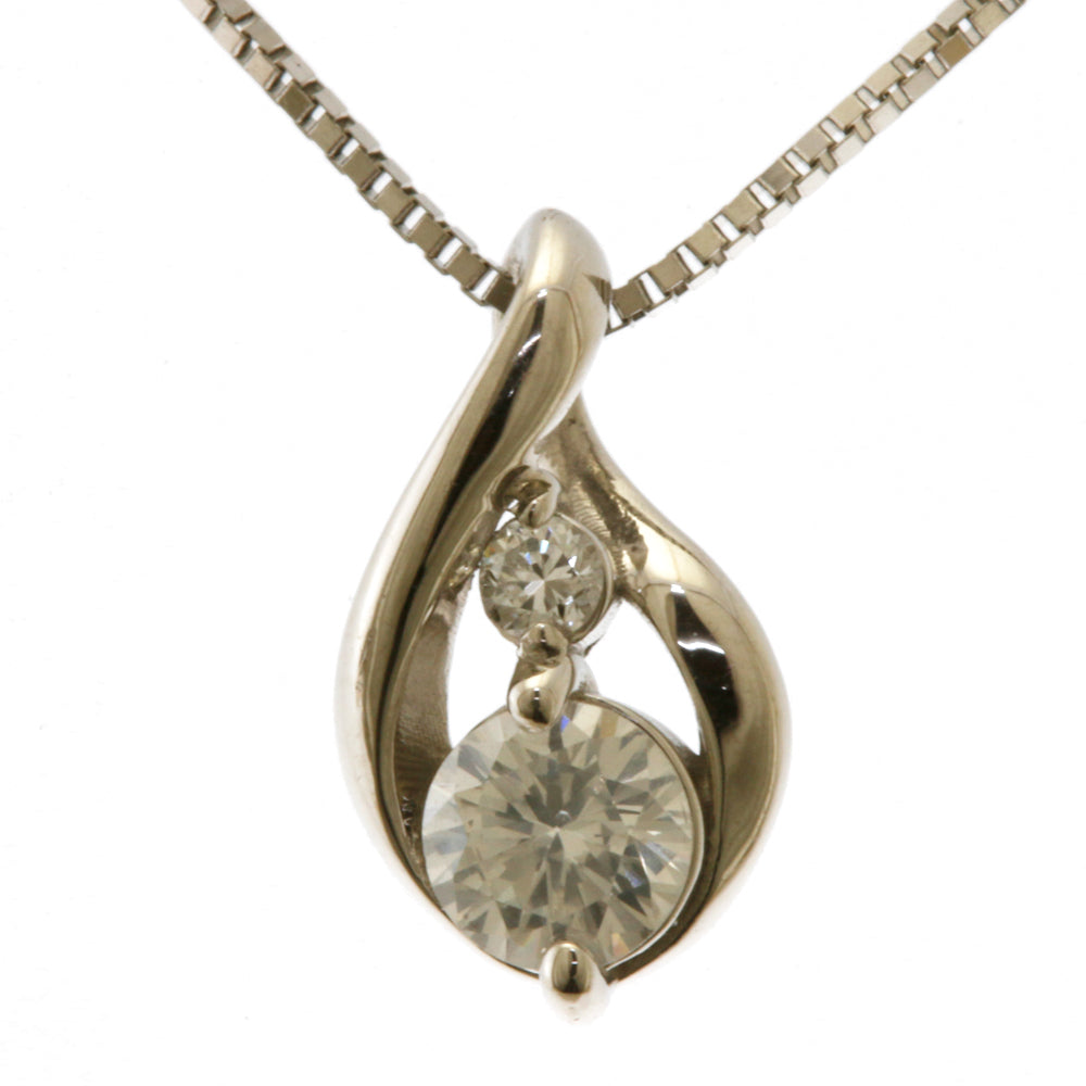 Necklace Pt850 Pt900 Platinum Diamond 0.15ct Diamond 0.02ct Ladies