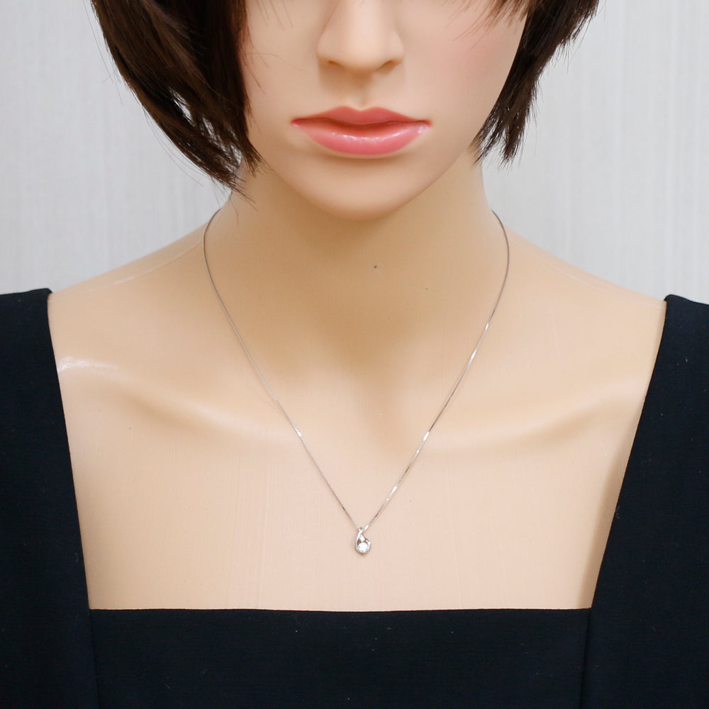 Necklace Pt850 Pt900 Platinum Diamond 0.15ct Diamond 0.02ct Ladies