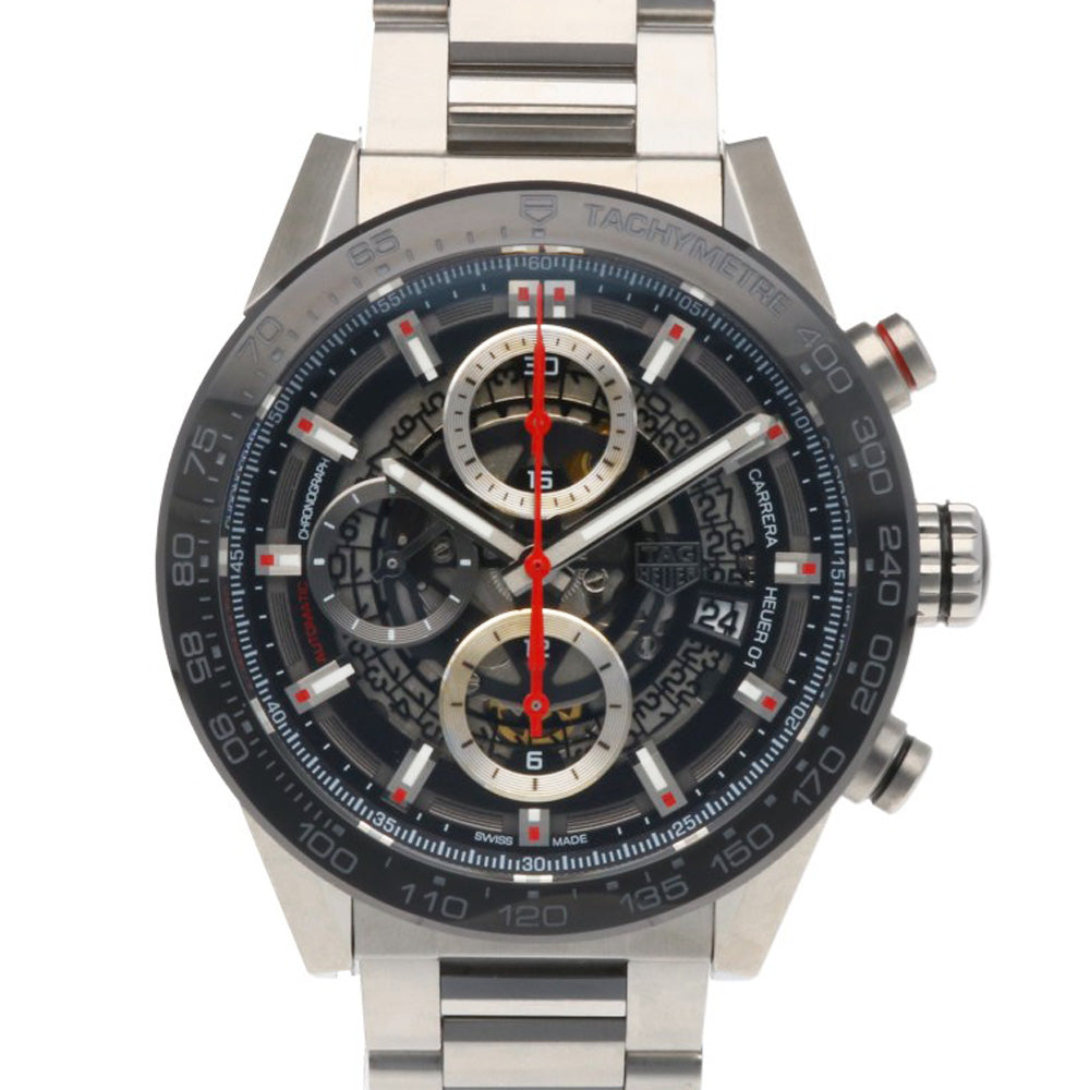 タグホイヤー カレラ 腕時計 時計 ステンレススチール CAR201V 自動巻き メンズ 1年保証 TAG HEUER  中古 TAG HEUER タグホイヤー カレラ 腕時計 ステンレススチール CAR201V