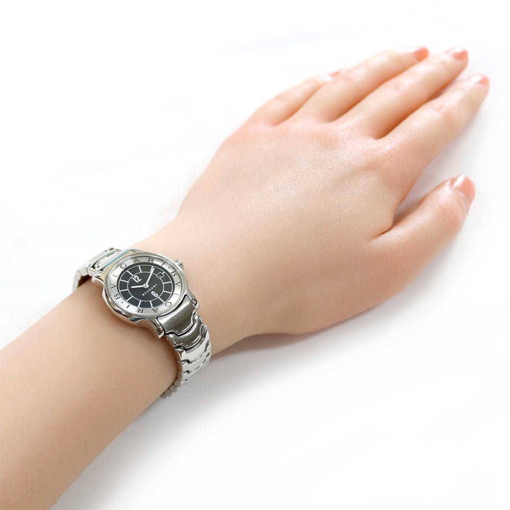 BVLGARI Solotempo Watch Stainless Steel ST29S Ladies Used [1 Year