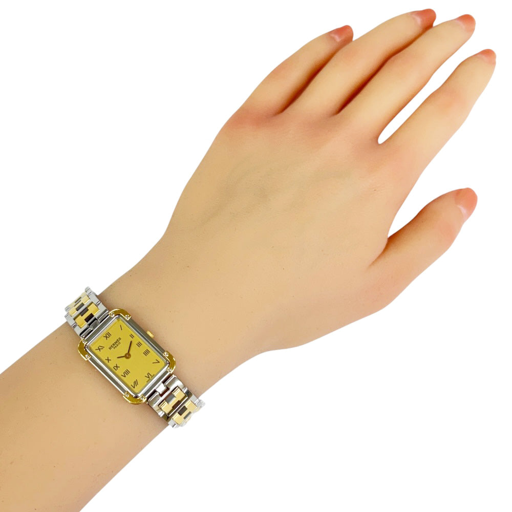HERMES Croazur Watch Stainless Steel CR1.220 Quartz Repolished