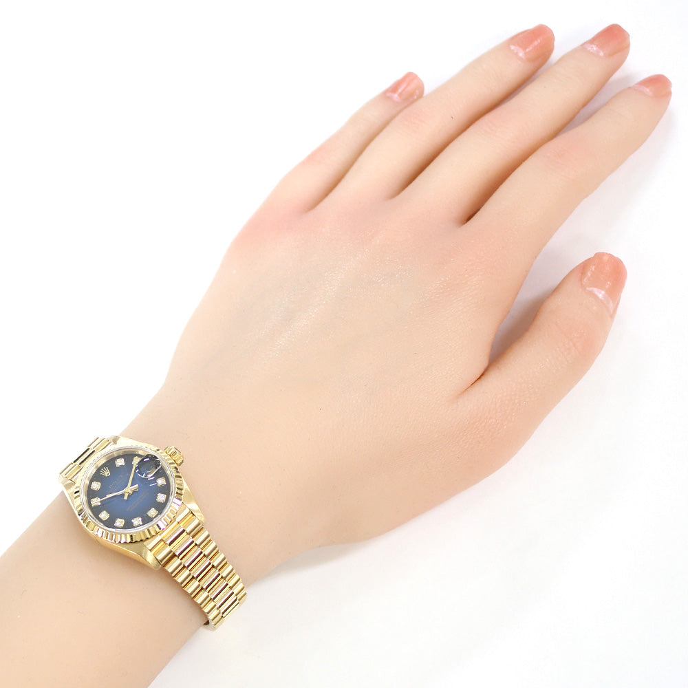 ROLEX Rolex Datejust Oyster Perpetual Watch 18K Yellow Gold 69178