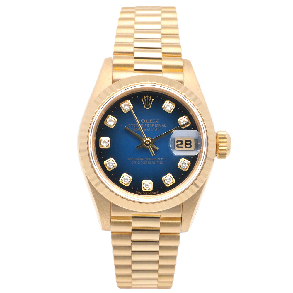 ROLEX Rolex Datejust Oyster Perpetual Watch 18K Yellow Gold 69178
