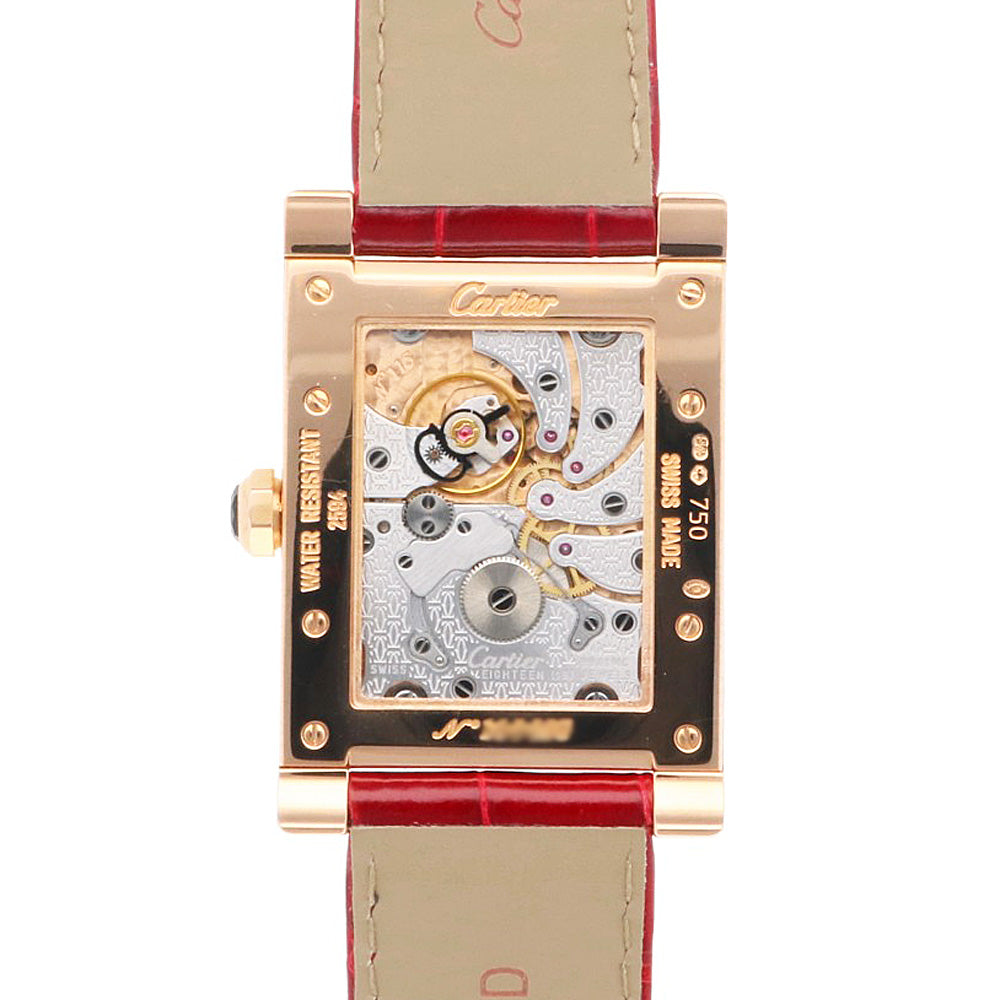 CARTIER Tank Abyss 2 Time Zone Watch 18K Pink Gold 2594 Hand