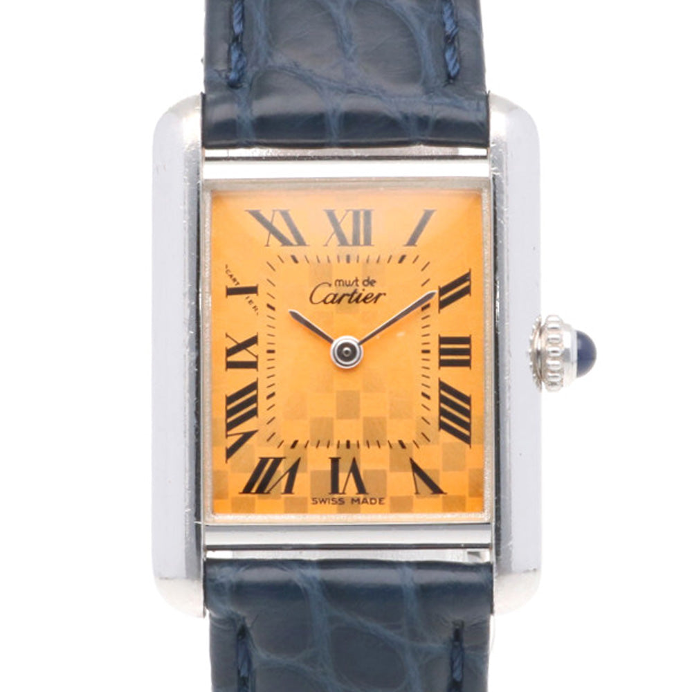 CARTIER Must Tank SV925 Watch Silver 925 Quartz Ladies 1 Year Warranty –  【公式】リサイクルキング オンラインショップ