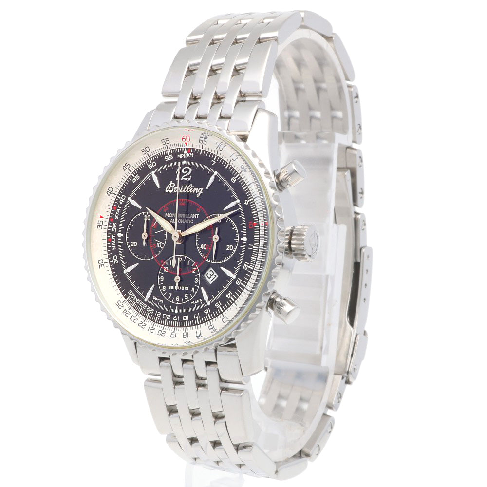 BREITLING Navitimer Montbrillant Wristwatch Stainless Steel A41330 Automatic Men s 1 Year Warranty Used