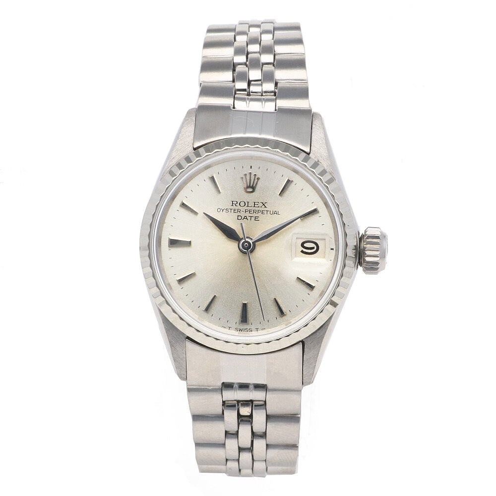 ROLEX OYSTER PERPETUAL DATE 自動巻き時計レディース