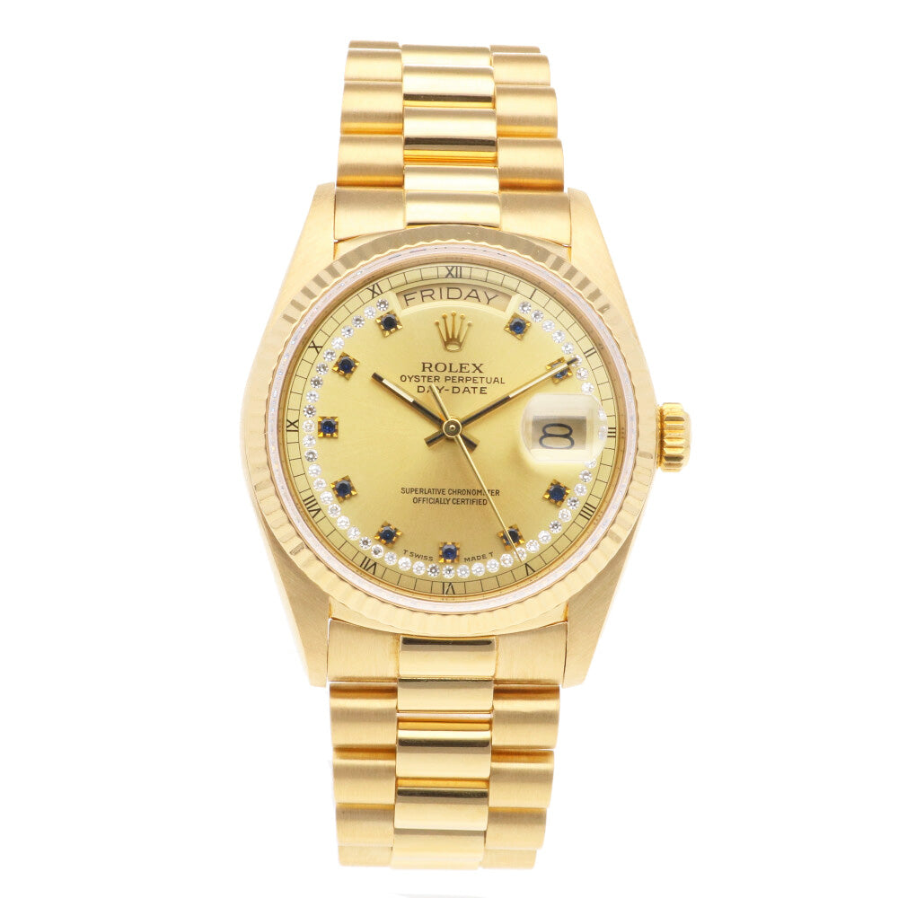 ロレックス ROLEX デイデイト ウォールナット 18038 K18イエロー