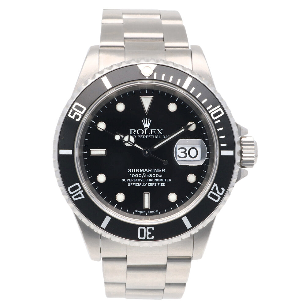 ROLEX Rolex Submariner Oyster Perpetual Watch Stainless Steel 16610 Au –  【公式】リサイクルキング オンラインショップ