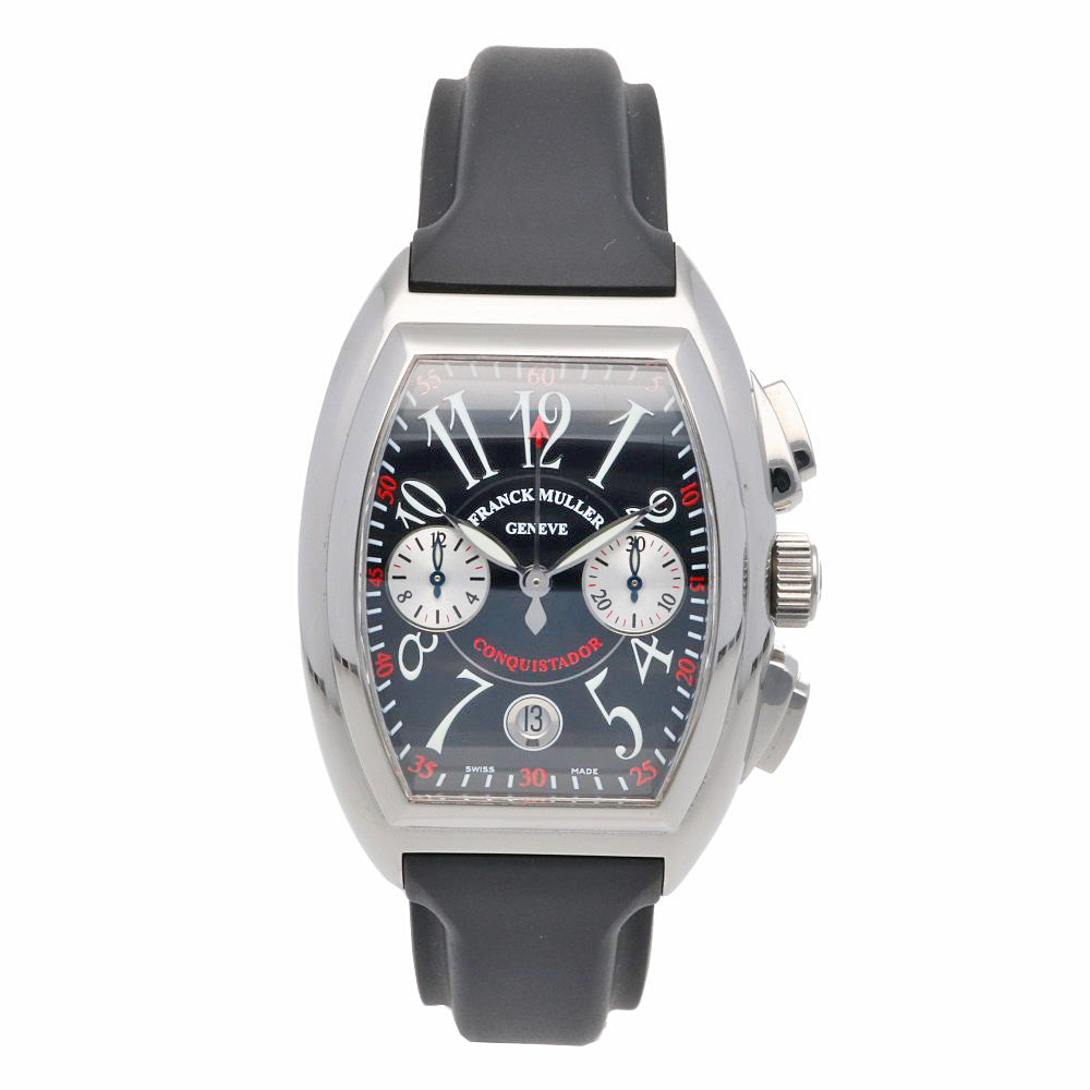 FRANCK MULLER フランクミュラー コンキスタドール クロノグラフ 腕時計 ステンレススチール 8005CC CONQUISTADOR  自動巻き ユニセックス 1年保証 中古