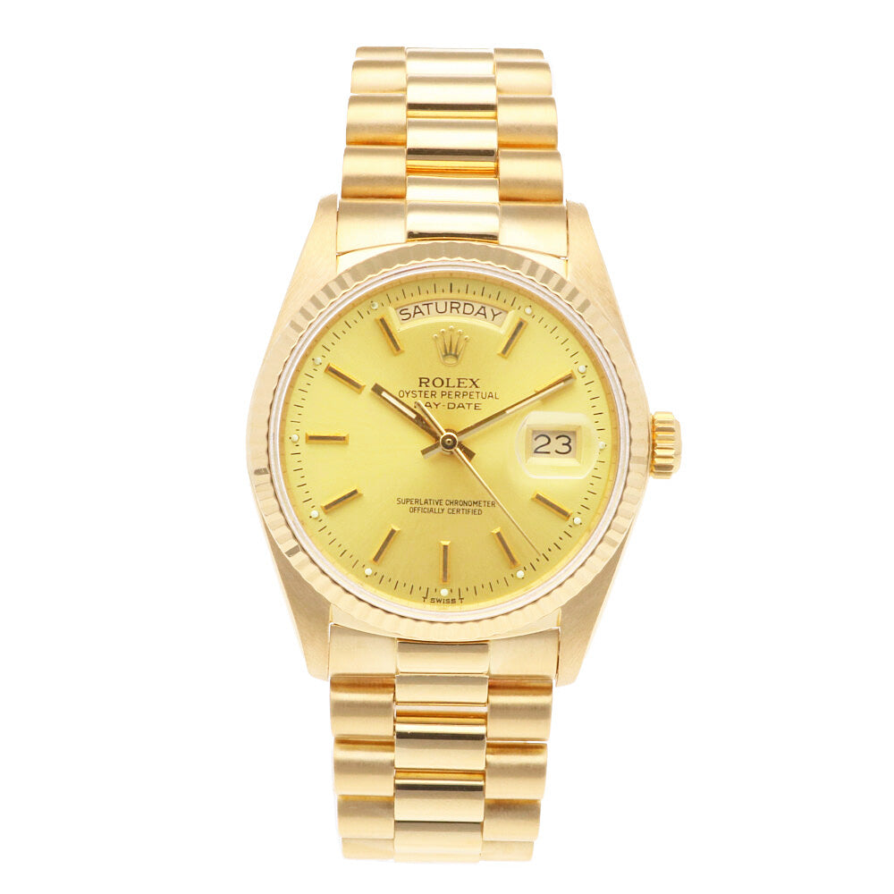 ROLEX純正　ディデイト　18ctイエローゴールド　LサイズBOX 付属16点 ROLEX ロレックス デイデイト オイスターパーペチュアル 腕時計 18金
