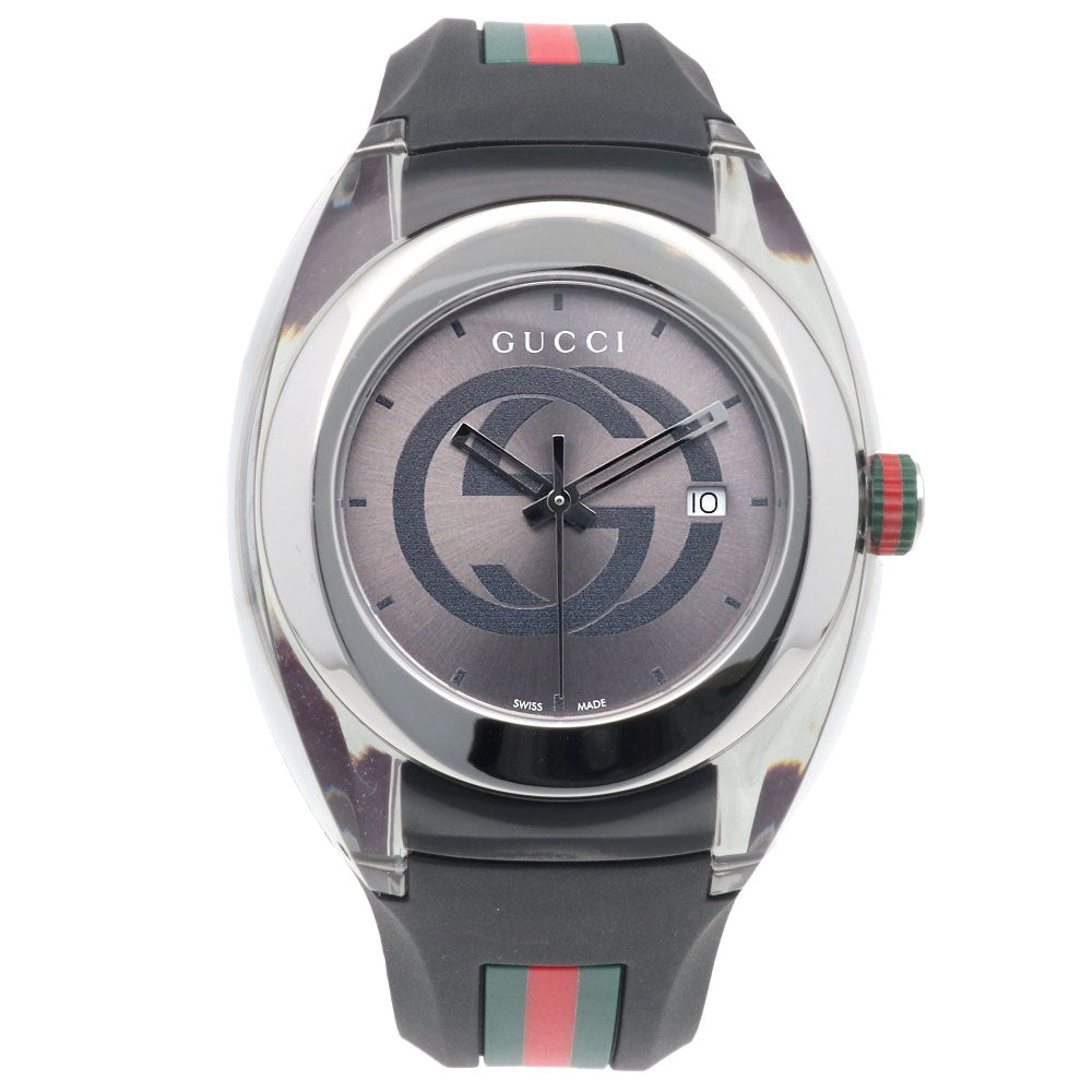 Stainless Steel Gucci Watch Gucci Sync XXL Quartz Black Dial Black
